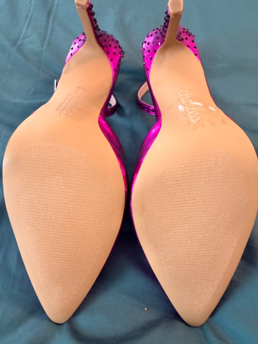 Metallic Fuschia Heels - Picture 7 of 7